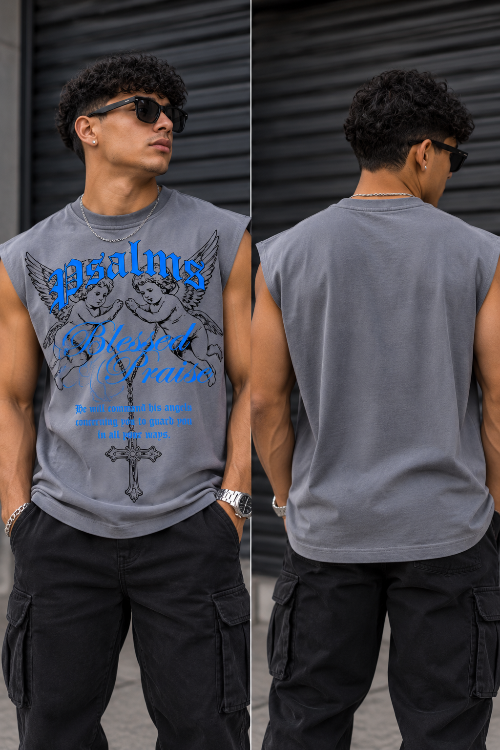 Camisilla “Psalms Blessed” Gris – 30034