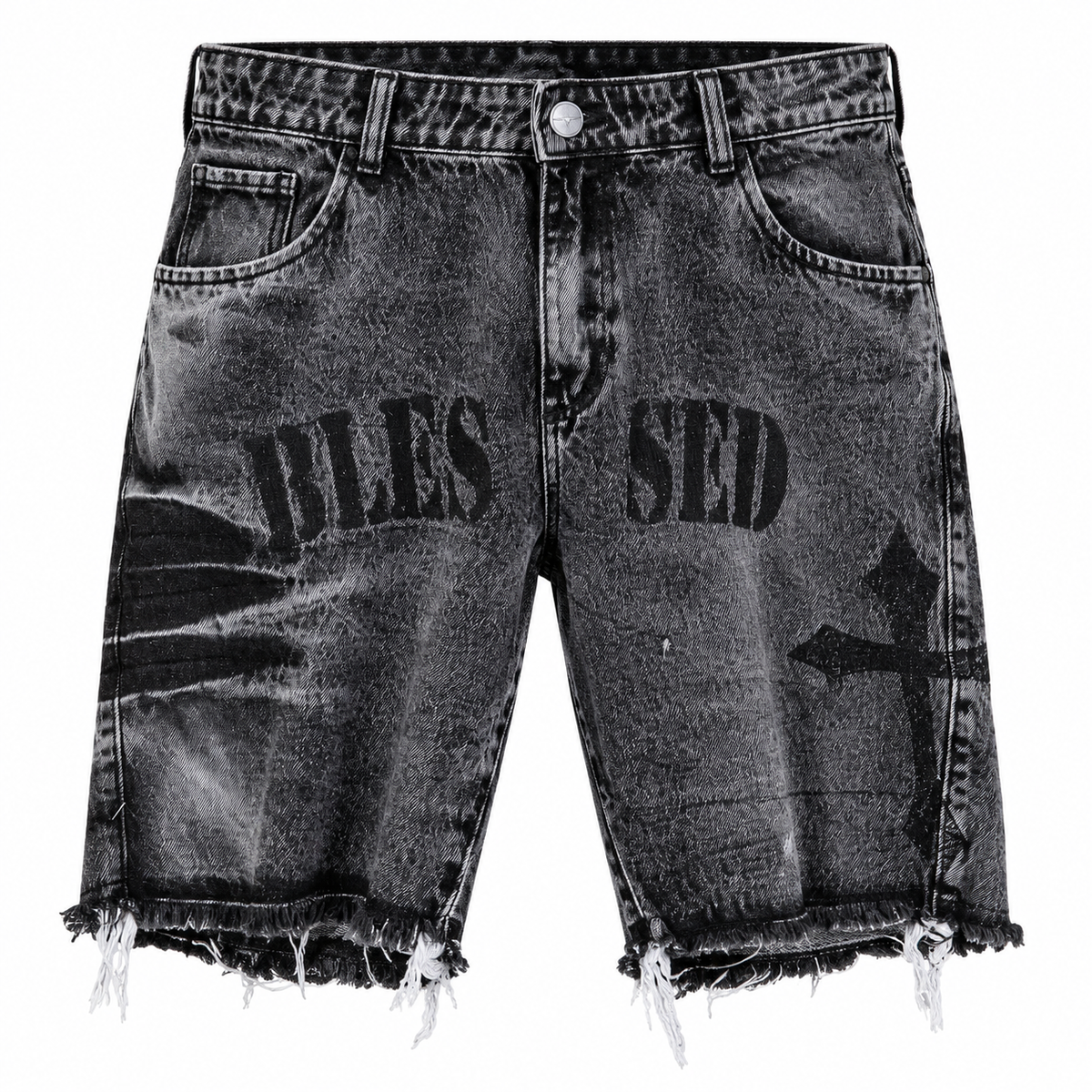 Short de Denim 30676 con Apliques