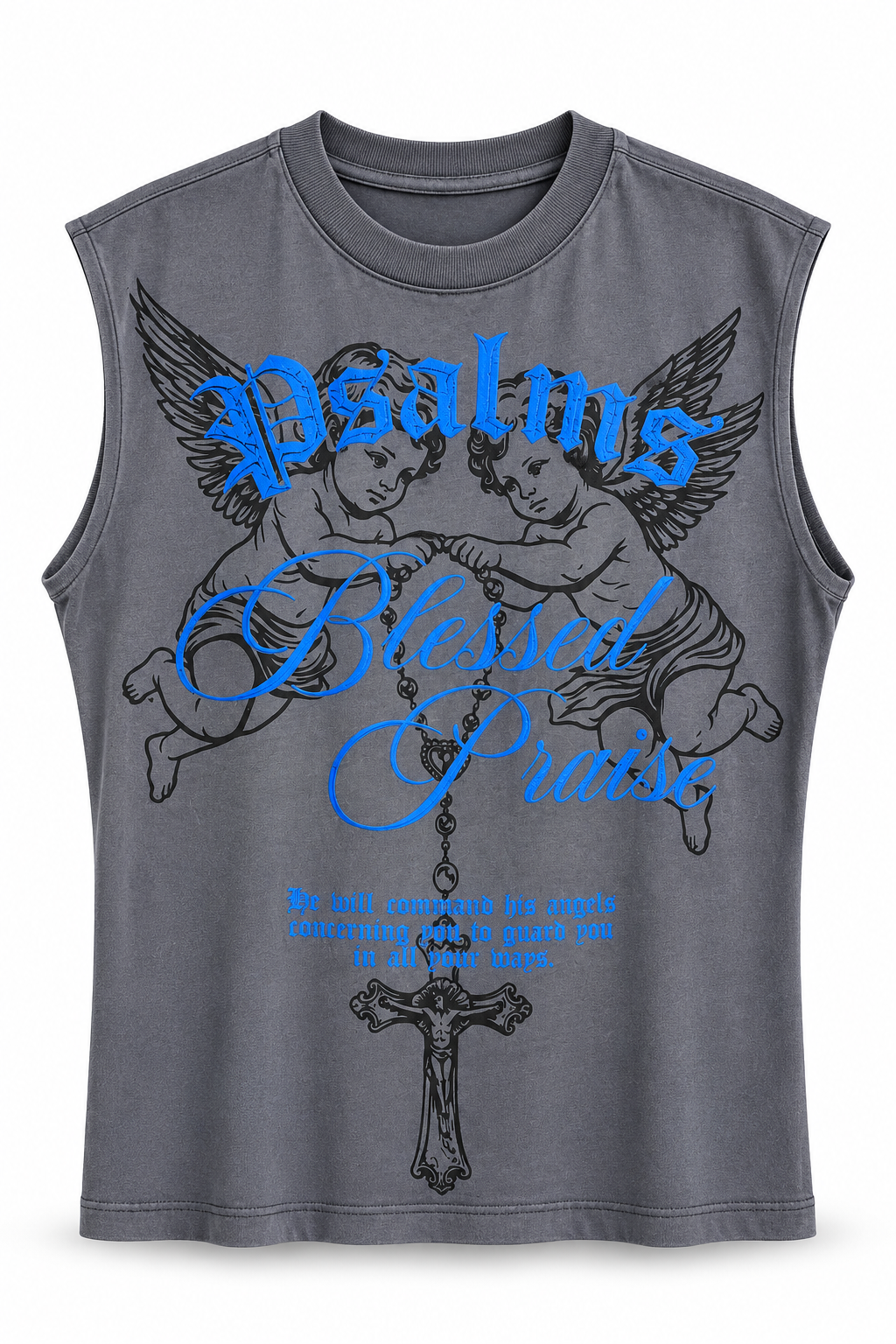 Camisilla “Psalms Blessed” Gris – 30034