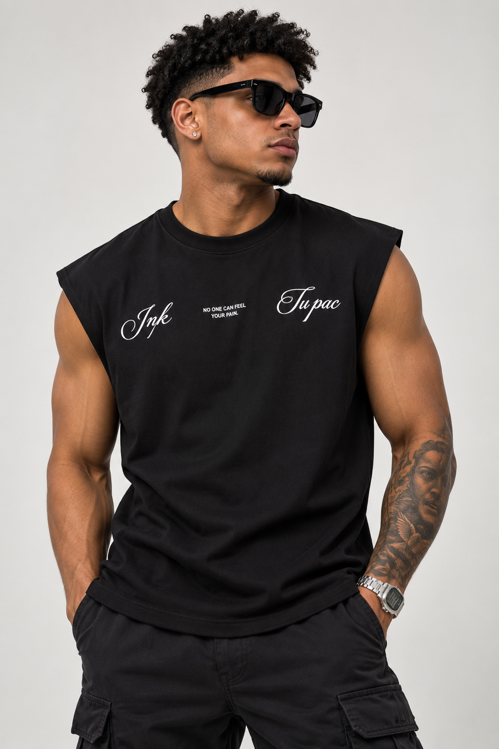 Camisilla Gráfica Urbana Negra – 30034