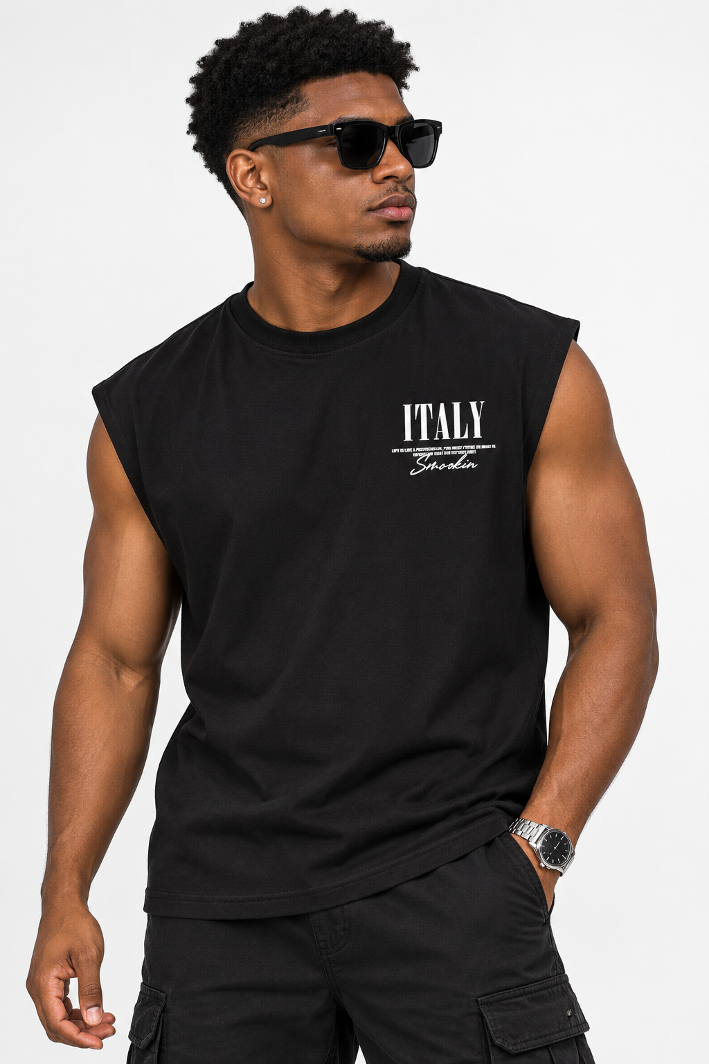 Camisilla Oversize Negra – 30034